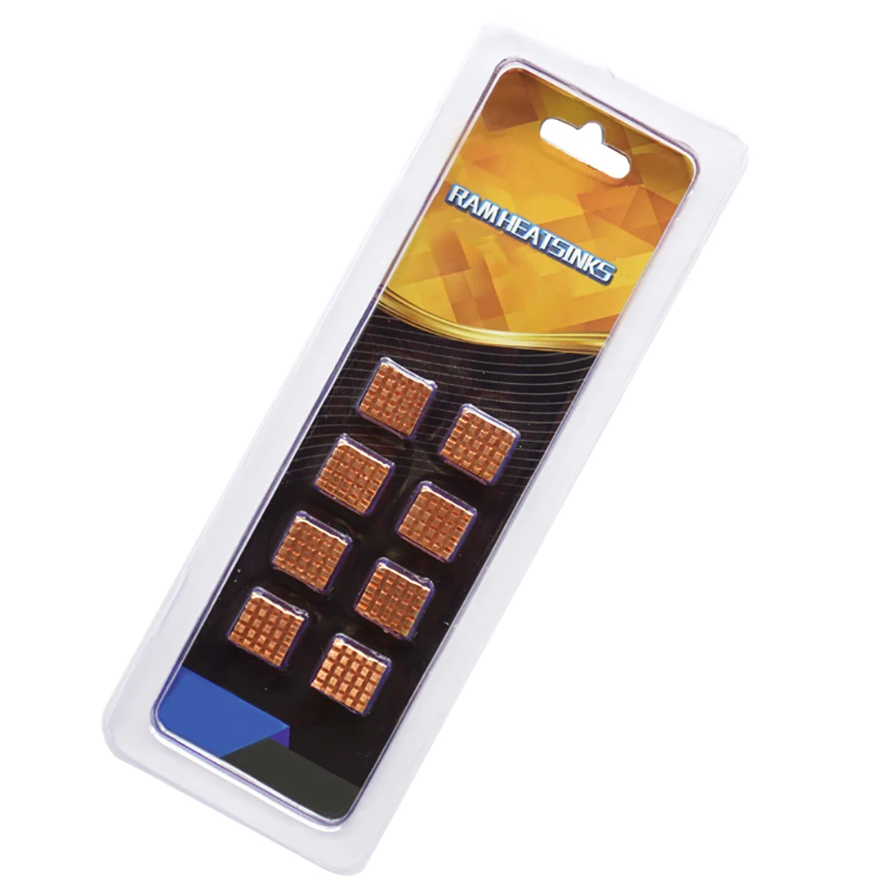 Радиатор памяти для компьютера 8 шт./компл. из чистой меди Для DDR DDR2 DDR3 RHS03|Кулеры и