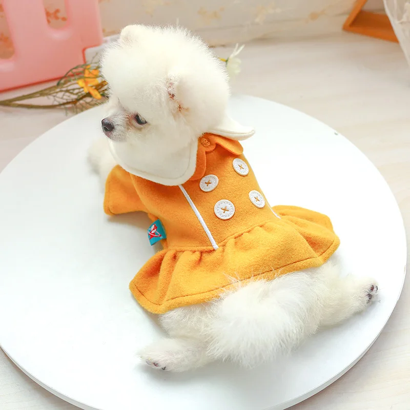 PETCIRCLE новинка одежда для собак и щенков платье на пуговицах с бантом домашних
