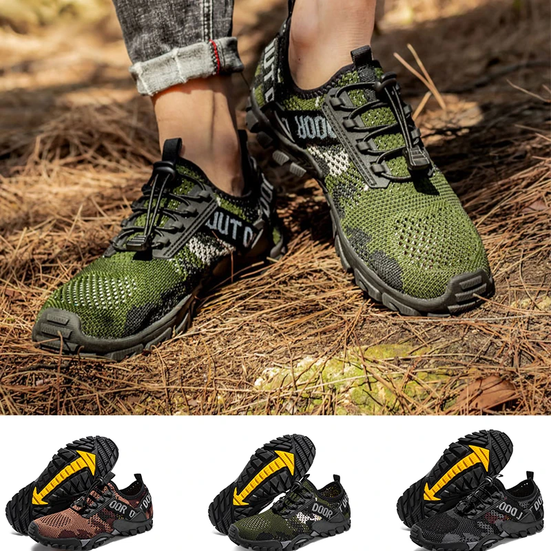 

Light Trekking Hiking Shoes Breathable Waterproof Non-slip Comfortable Diving Water Sneakers Tactical Boots Men Sports Shoes