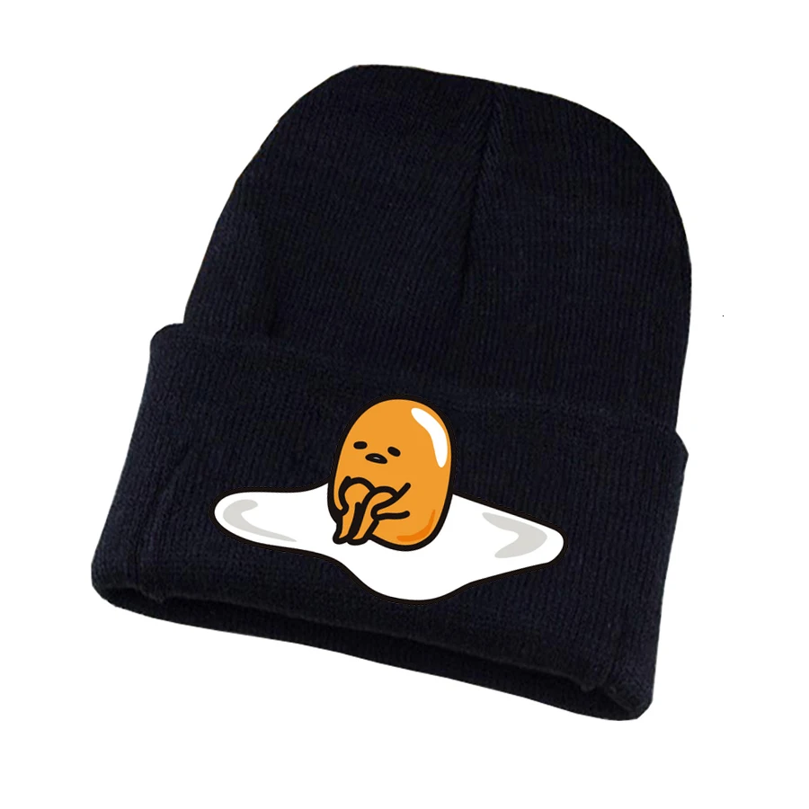 Аниме Gudetama вязаная шапка для косплея унисекс принт Для Взрослых Повседневная хлопковая шапка для подростков зимняя вязаная шапочка