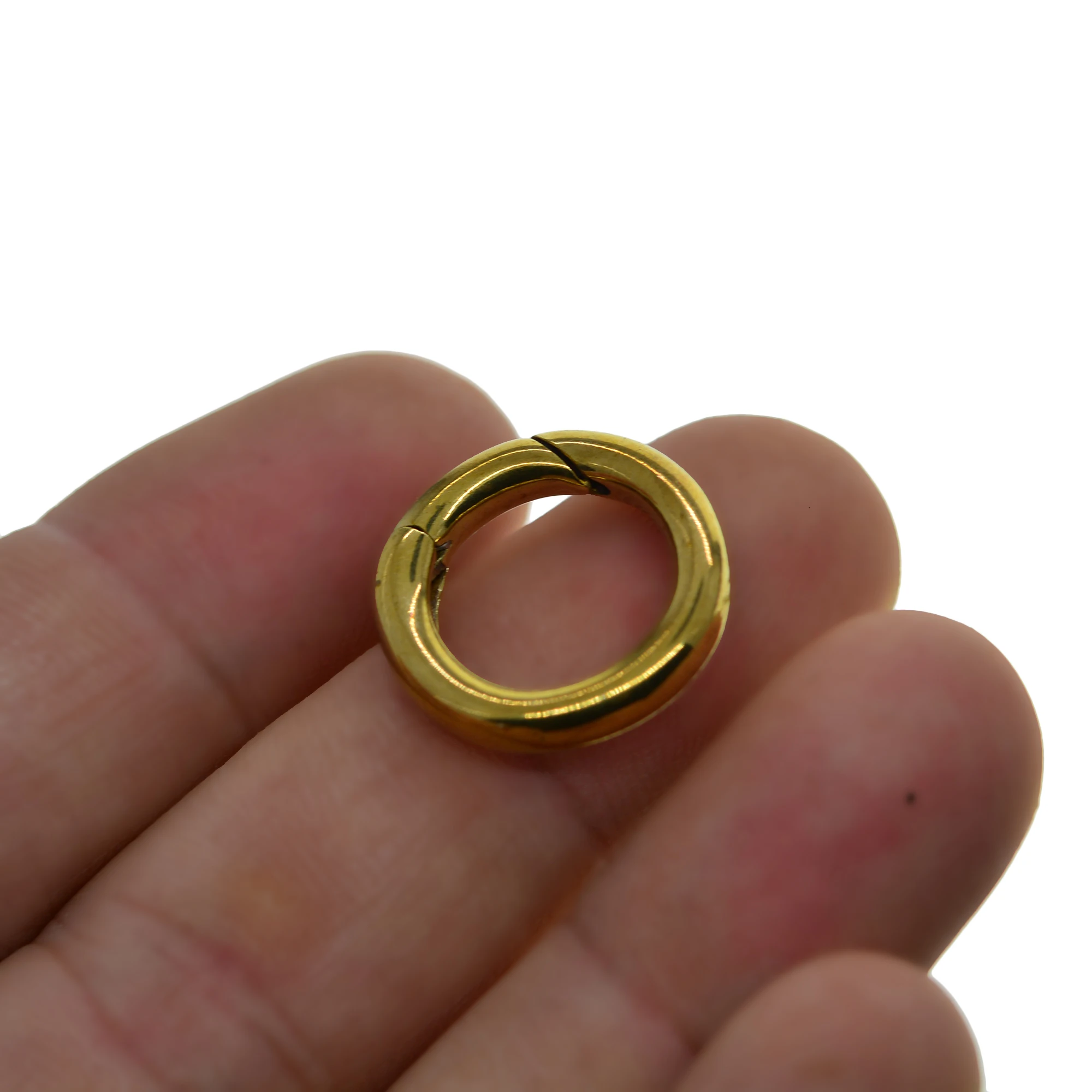 6pcs Korea handmade 20mm 0.8inch Fine Solid Brass round circle snap spring Snap hook clasp jewelry DIY Accessory | Украшения и