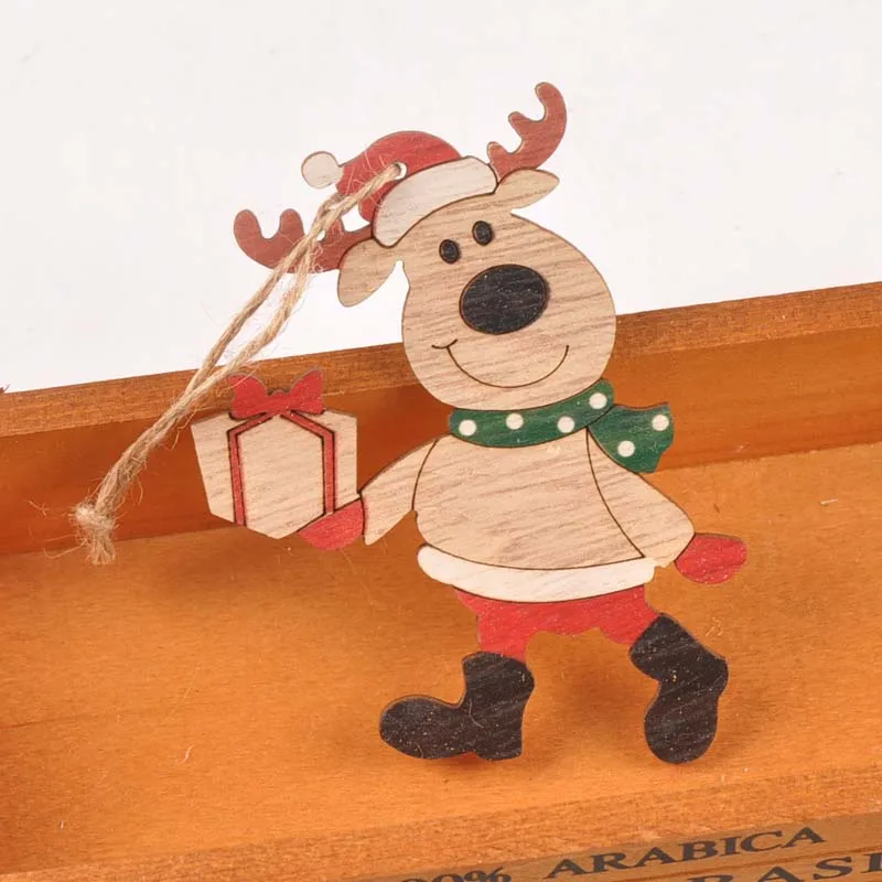Деревянные рождественские украшения снеговика подвесная елка Подвески DIY для