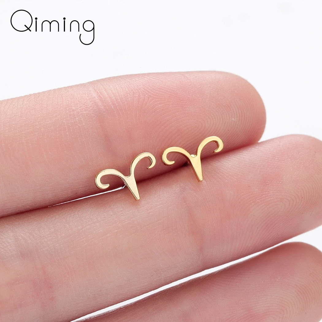 Женские серьги гвоздики с 12 созвездиями|Серьги-гвоздики| |