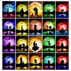 Алмазная живопись 5D Луна и тени, Набор для вышивки крестиком сделай сам, для спальни, домашнего декора, подарок на Рождество