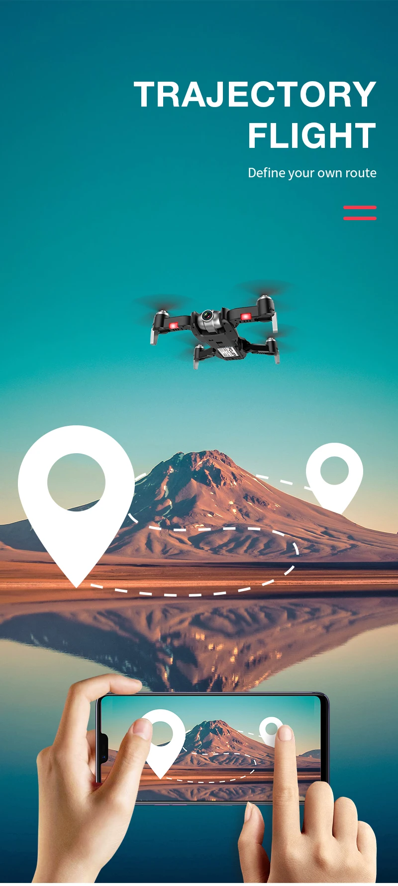 Радиоуправляемый квадрокоптер S20 Дрон gps 4K HD Двойная камера 5G wifi FPV складной селфи Дрон профессиональный оптический поток 500 м дальние расстояния
