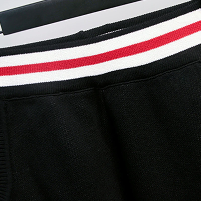 

New HIGH STREET Stylish 2021 Runway Suit Set Women's Jacquard Striped Loose Sweater Pants Suit