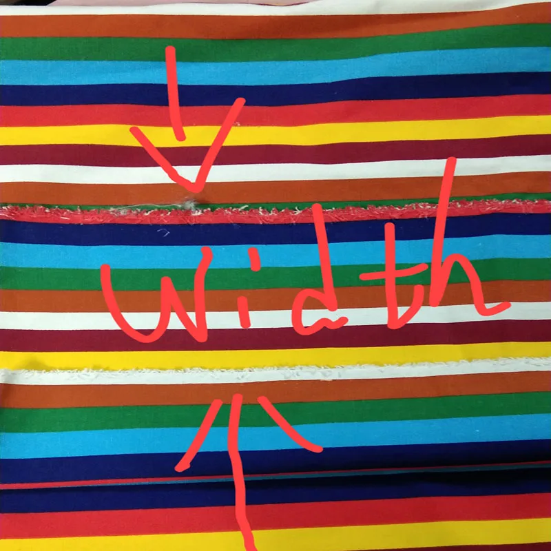 Красивая хлопчатобумажная ткань 50x13 5 см Полосатое платье радужных цветов холст