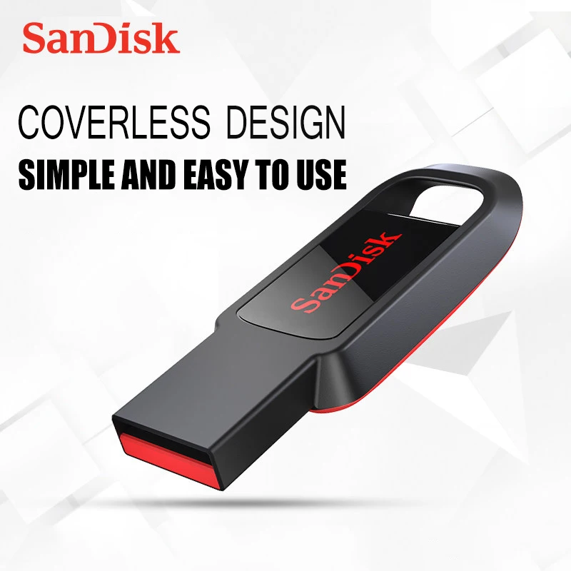 Мини usb 2 0 флеш накопитель 128 Гб 64 ГБ 32 16 CZ61 pendrive оригинальный SanDisk черный для ПК|USB