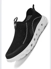 Мужские сетчатые слипоны серые повседневные туфли на толстой подошве