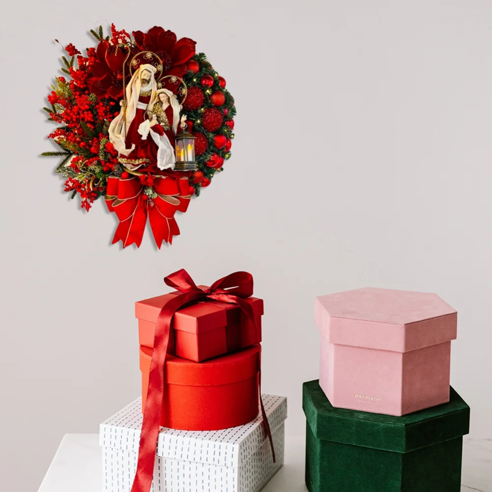 Искусственные подвесные украшения 2022 священный Рождественский венок с
