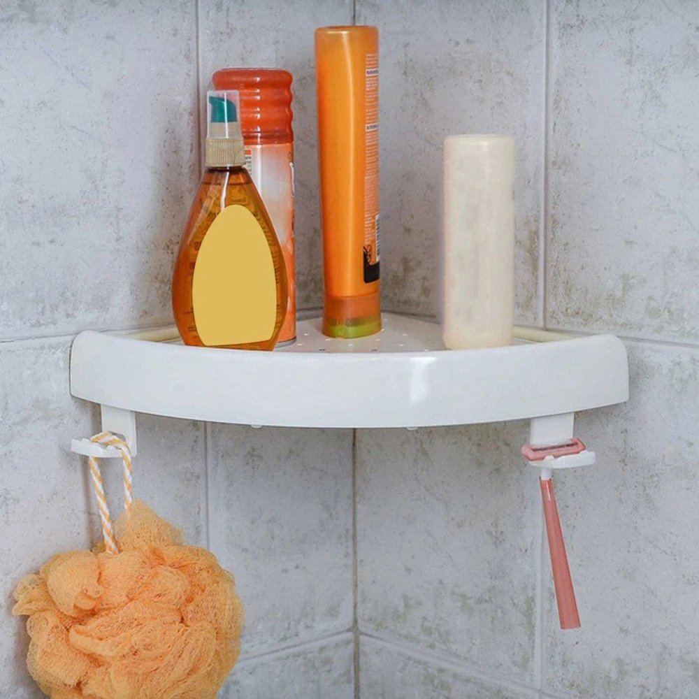 

Punch-free Bathroom Shelf Kitchen Wall-mounted Bathroom Toilet Triangle Shelf Wash Table Storage Supplies
