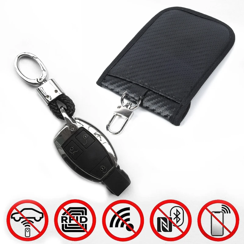 GSM RFID Car Key Cover LTE Shielding Blocking Signal Bag Case Protection Black Information Anti-scanning | Автомобили и мотоциклы