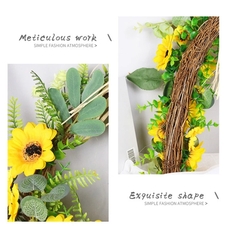 

Simulation Flower Garland Pastoral Style Sunflower Garland Door Living Room Shopping Mall Spring And Summer DIY Home Decorations