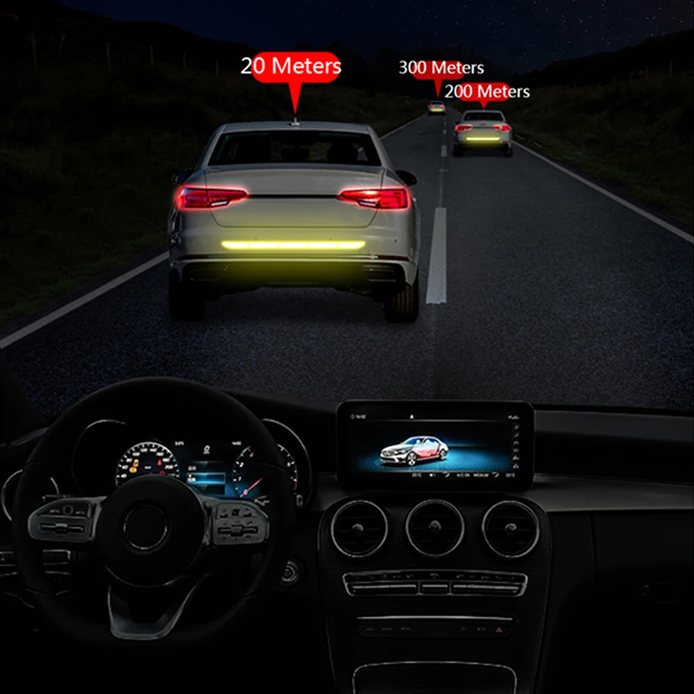 Внешняя Предупреждение ждающая лента Автомобильная отражающая наклейка для