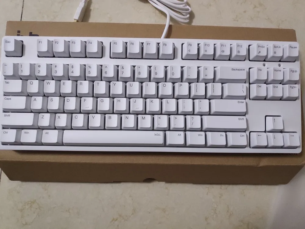 IKBC C87 TKL механическая клавиатура без ключа C87 PBT keycap cherry mx серебристый переключатель коричневая скорость без подсветки игровая клавиатура