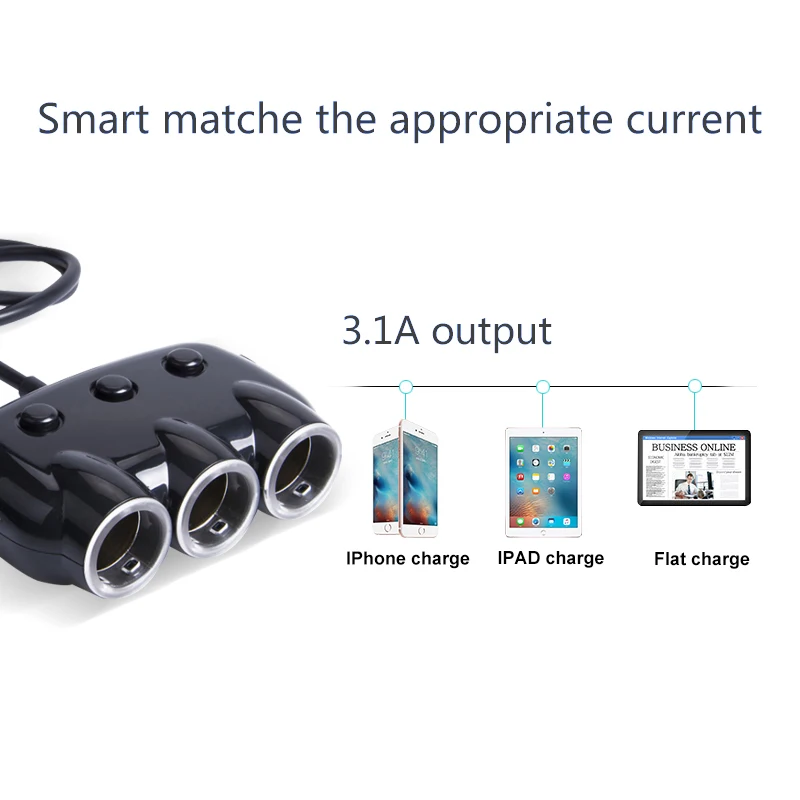 Разветвитель для автомобиля 120 Вт 5 В а|Адаптер питания| |