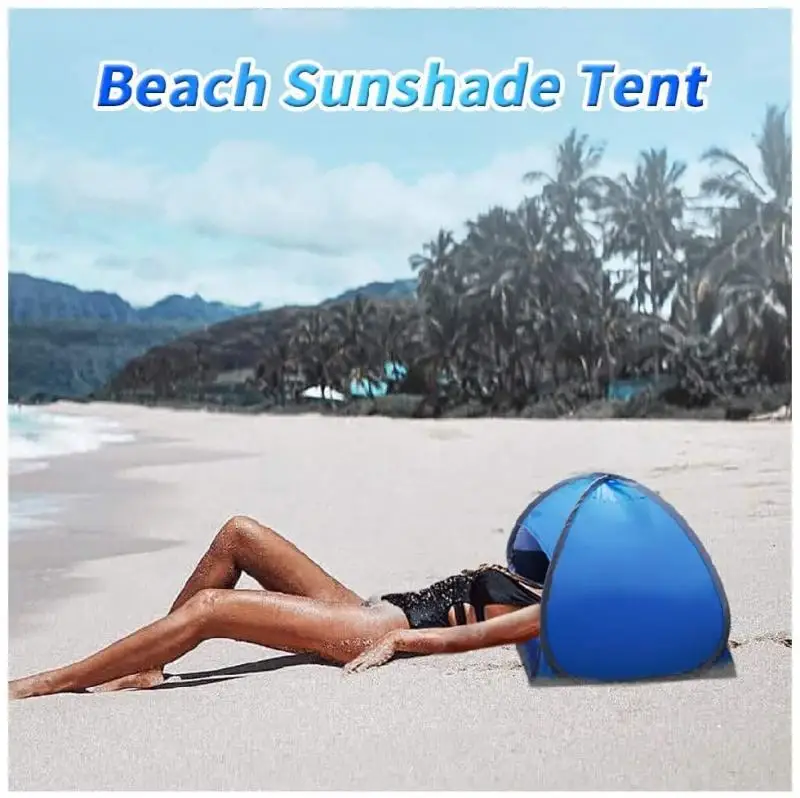 

Beach Headrest Sunshade Tent UV-protecting Sunshelter Automatic Opened Portable Outdoor Camping Ultralight Mini For Adults Kids