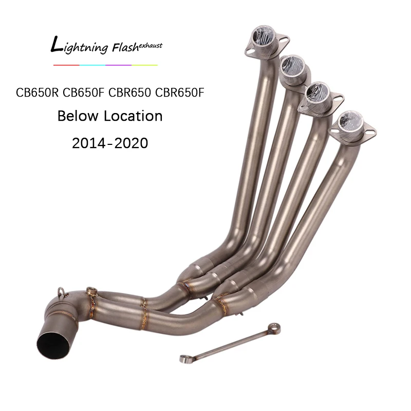 Для Honda CBR650R CBR650F CB650R CB650F 2014-2020 мотоцикл выхлопной трубы заголовок среднего звена
