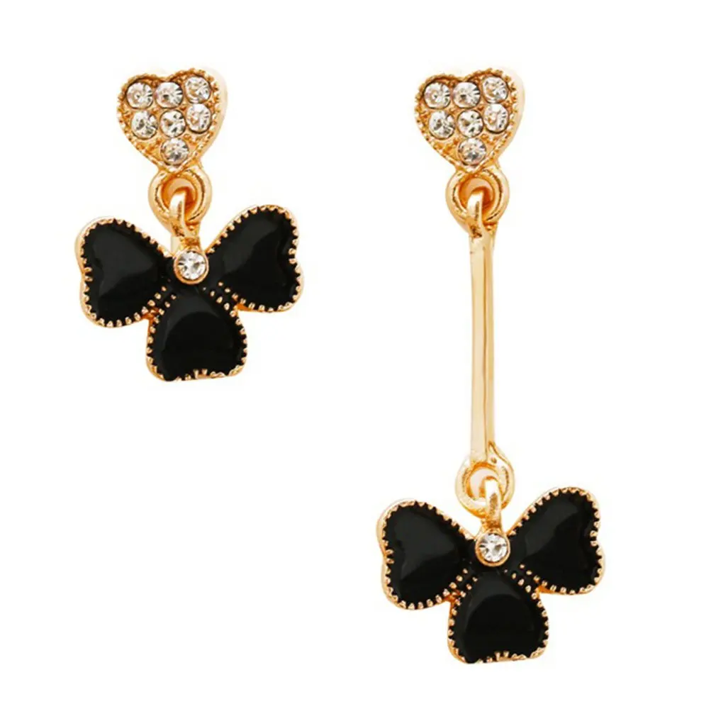 

Long Short Clover Drop Earrings Set For Women Metal Rhinestone Hanging Earrings Summer Jewelry Girls GIfts