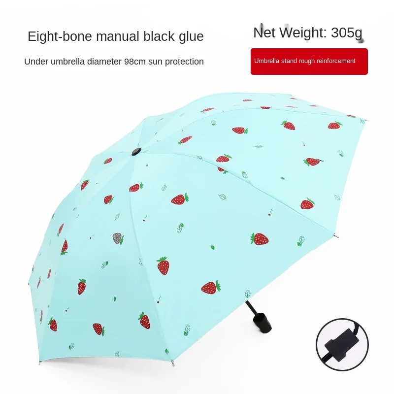 

Outdoor New Automatic Manual Fruit Pattern Sunscreen Umbrella Sunshade Umbrella Female Personality Durable Boutique Umbrella
