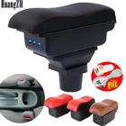 Подлокотник для Toyota yaris vitz, центральный контейнер для хранения с USB-интерфейсом, декоративные аксессуары