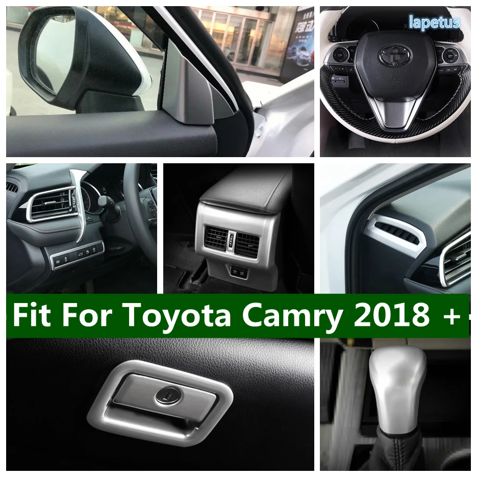 

Head Lamp Button / Pillar A / AC / Steering Wheel / Glove Box / Gear Head Handle Cover Trim ABS Fit For Toyota Camry 2018 - 2022