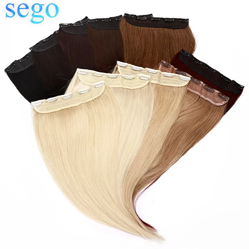 SEGO 16 &quot 22&quot 80 г 100 волосы на заколках для наращивания Одна Деталь 100% настоящие