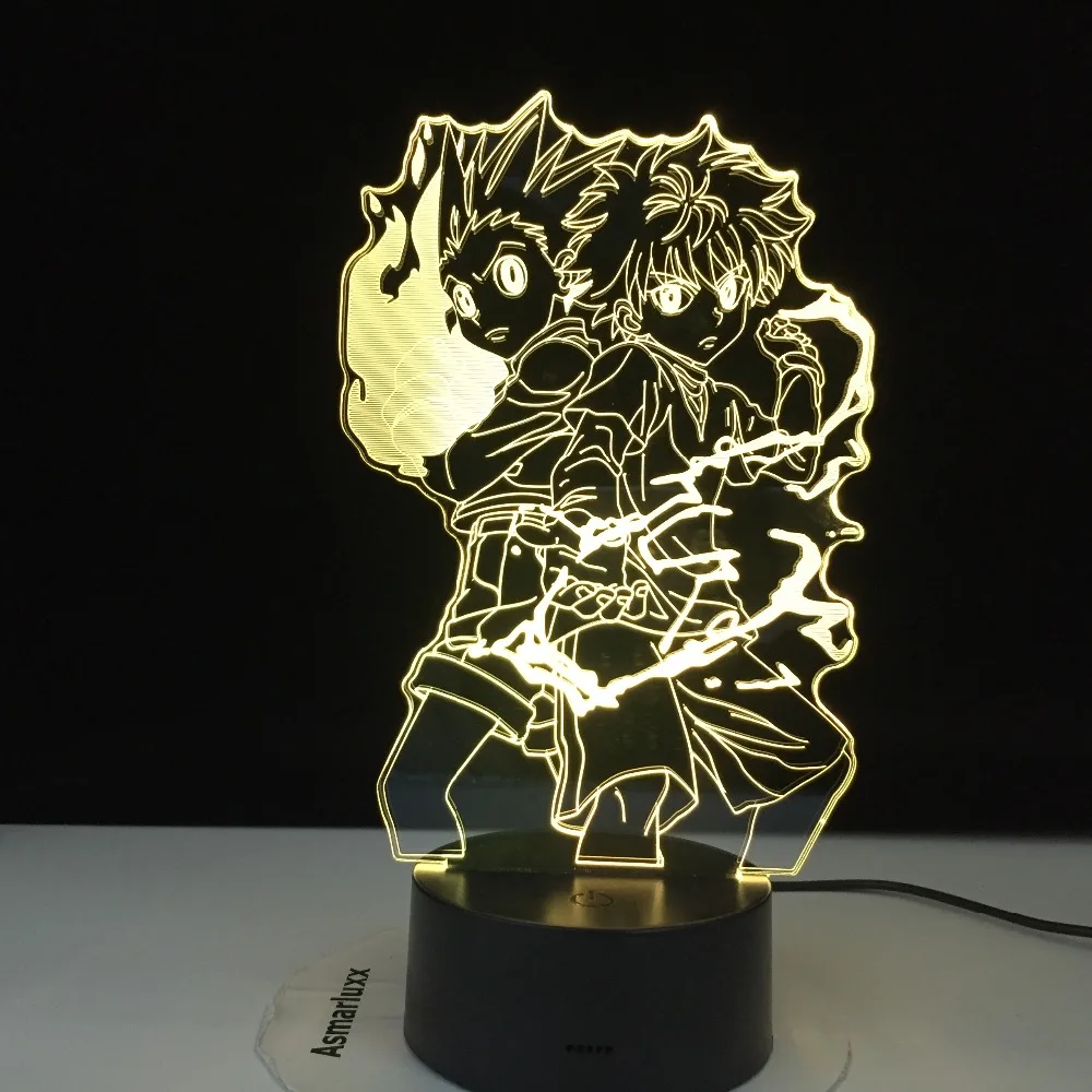 Гон и хоть рисунок 3d ночной Светильник аниме Hunter X для малыша Украшения в спальню