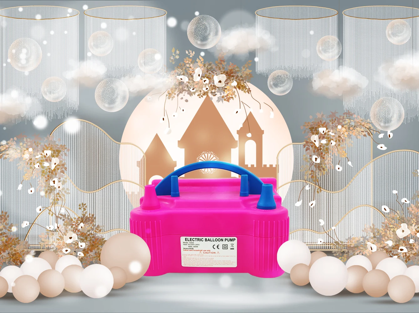Воздушный насос для накачивания воздушных шаров электрический машина | Дом и сад