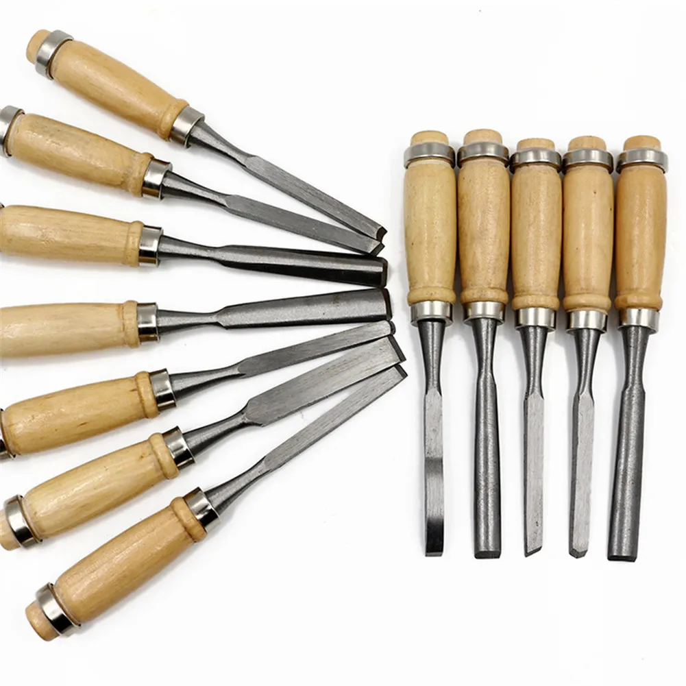 

Professional 12Pcs/set Manual Wood Carving Hand Chisel Tool Set Carpenters Woodworking Carving Chisel DIY Detailed Hand Tools