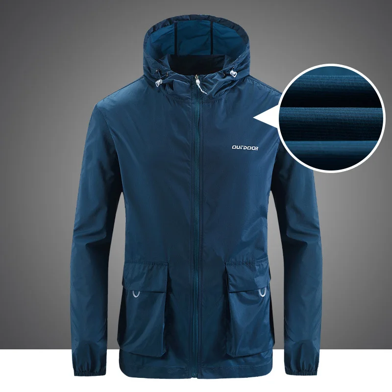 

Trekking Hiking Jacket Thin UV Protection Camping Coats Men Waterproof Windbreaker Breathable Windproof Jackets Fishing Coat