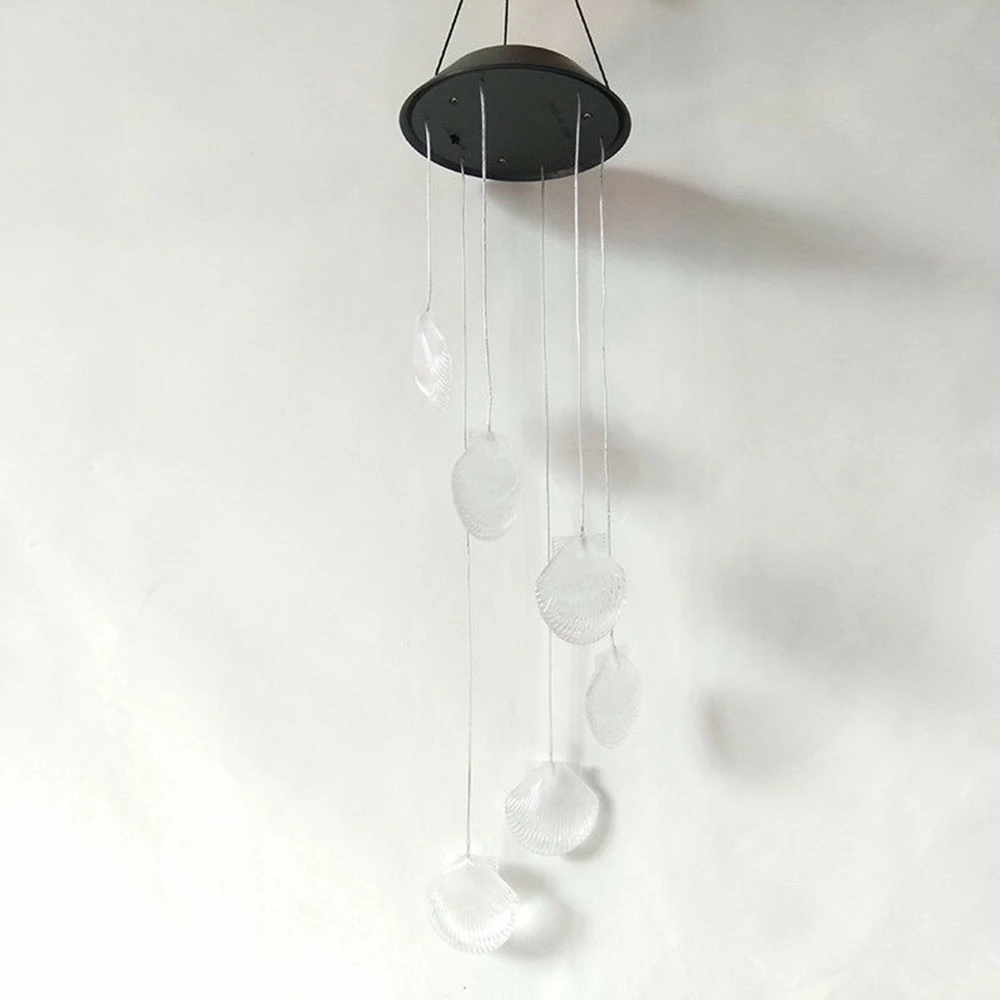Solar Wind Chime Lights Creative LED Outdoor Color Change Hanging Pendant Lamp 2019 new | Лампы и освещение