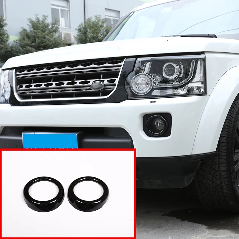 2 шт. для Land Rover Discovery 4 LR4 2014 2016 ABS Глянцевая черная передняя противотуманная фара