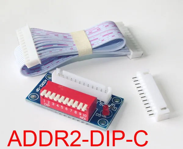 

wholesale 1 pcs ADDR2-DIP-C Expansion cable connect to DMX512 controller DMX-Relays led Decoder for RGB led strips lights