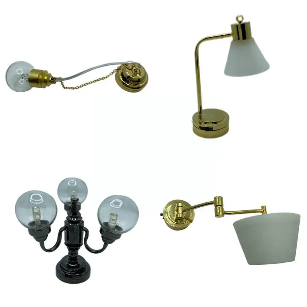 

Миниатюрная ретро-лампа с теплсветильник Том, детская Реалистичная имитация микро-лампы, аксессуары для потолка, украшение для мебели бонс...