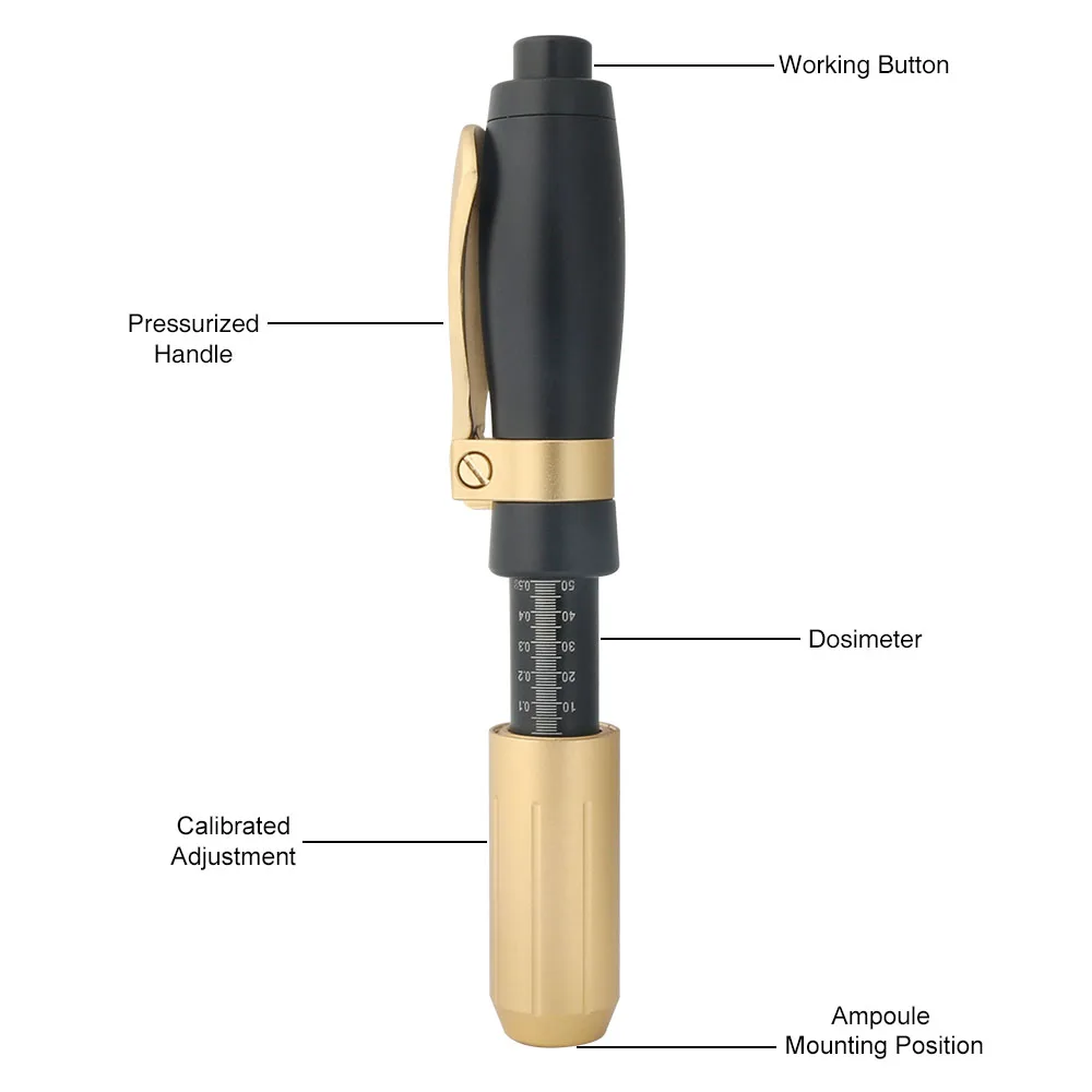 Ручка с гиалуроновой кислотой Высокоплотный Металл высокого давления для защиты