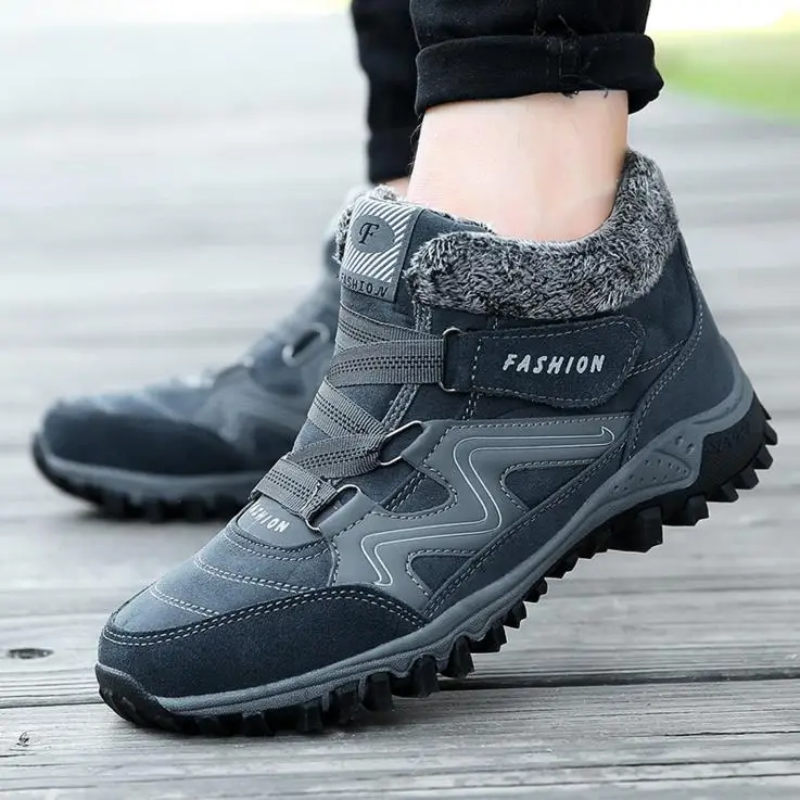 2019 мужские ботинки высококачественные зимние теплые ботильоны на меху рабочие