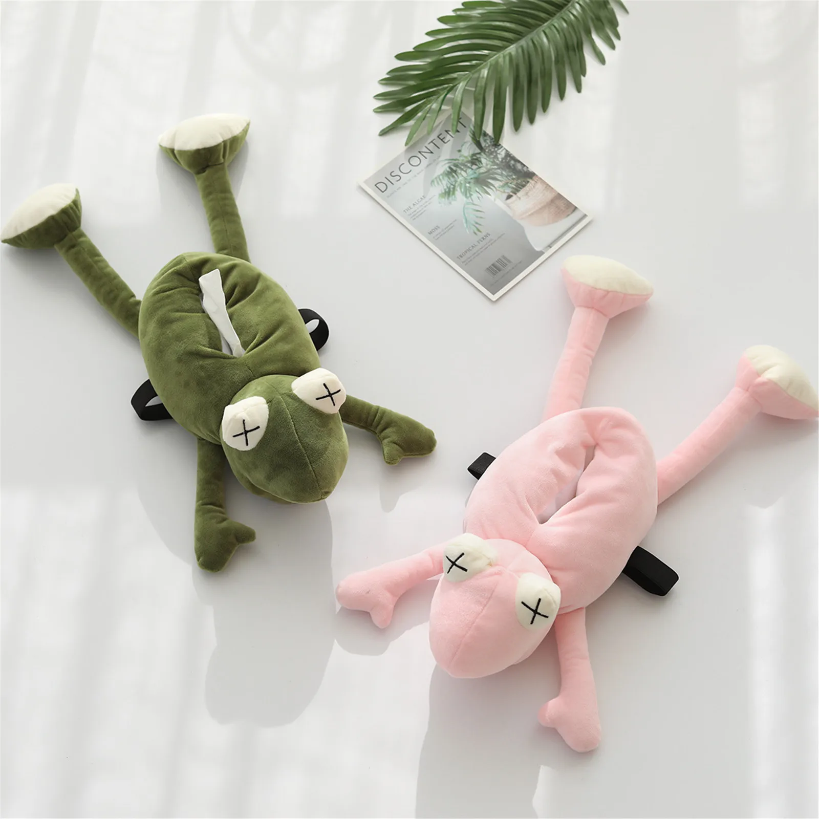 Мультяшная коробка для салфеток куклы-лягушки дома офиса автомобиля подвесная