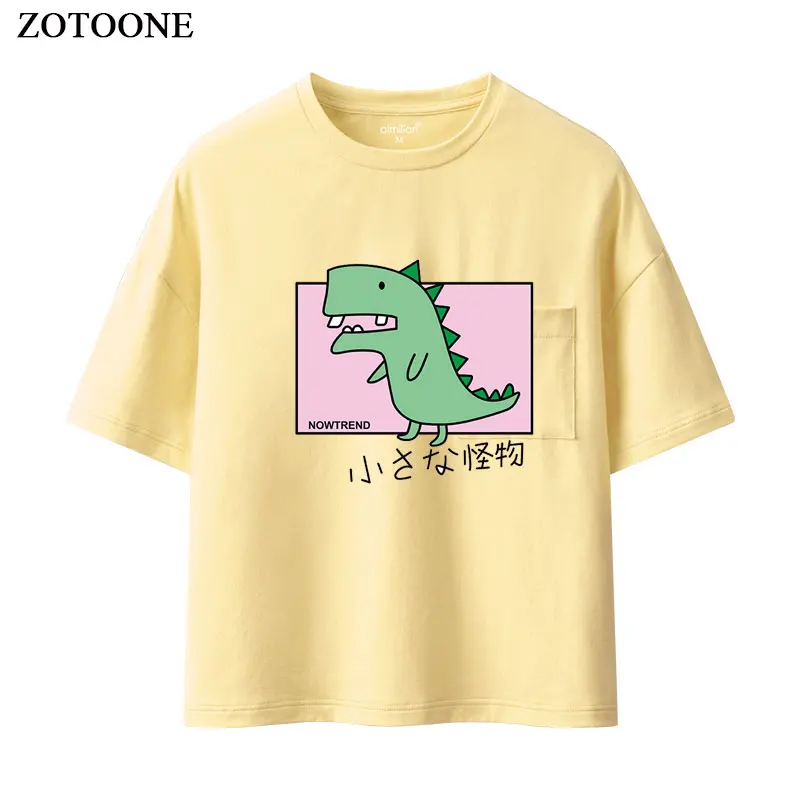 

ZOTOONE Iron on Cartoon Dinosaur Patches for Clothing Applique Embroidered DIY Cartoon Patch Heat Transfers for Clothes G