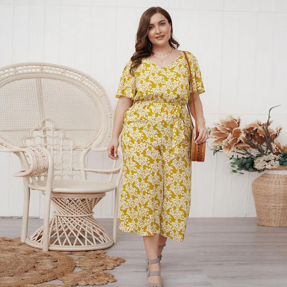 Летние Новые Модные женские v-образный вырез с коротким рукавом принтом