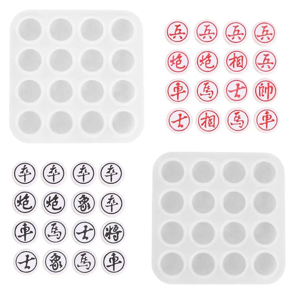 Xiangqi китайские шахматы 3D Силиконовая эпоксидная форма инструменты для украшения