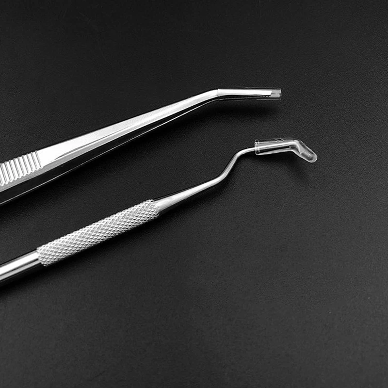 3 шт. пинцет для зубного зеркала стоматологический инструмент из нержавеющей
