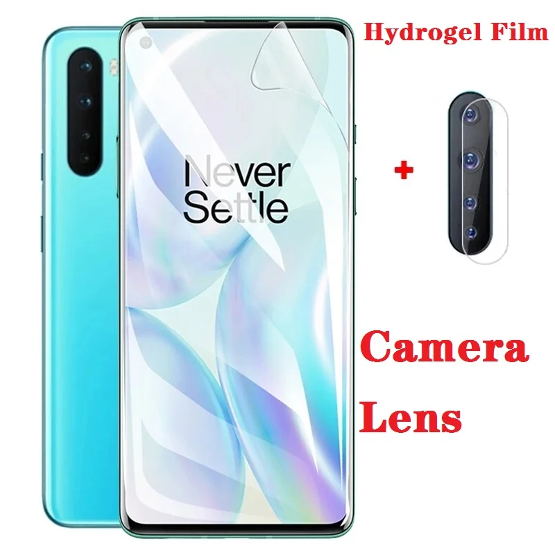 2-in-1 full cover hydrogel film for oneplus nord n10 screen protector glass for oneplus n100 camera and lens