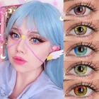 Био-эссенция 1 пара цветные контактные линзы для косплея для глаз аниме аксессуары оранжевые розовые зеленые линзы для глаз Pupilentes