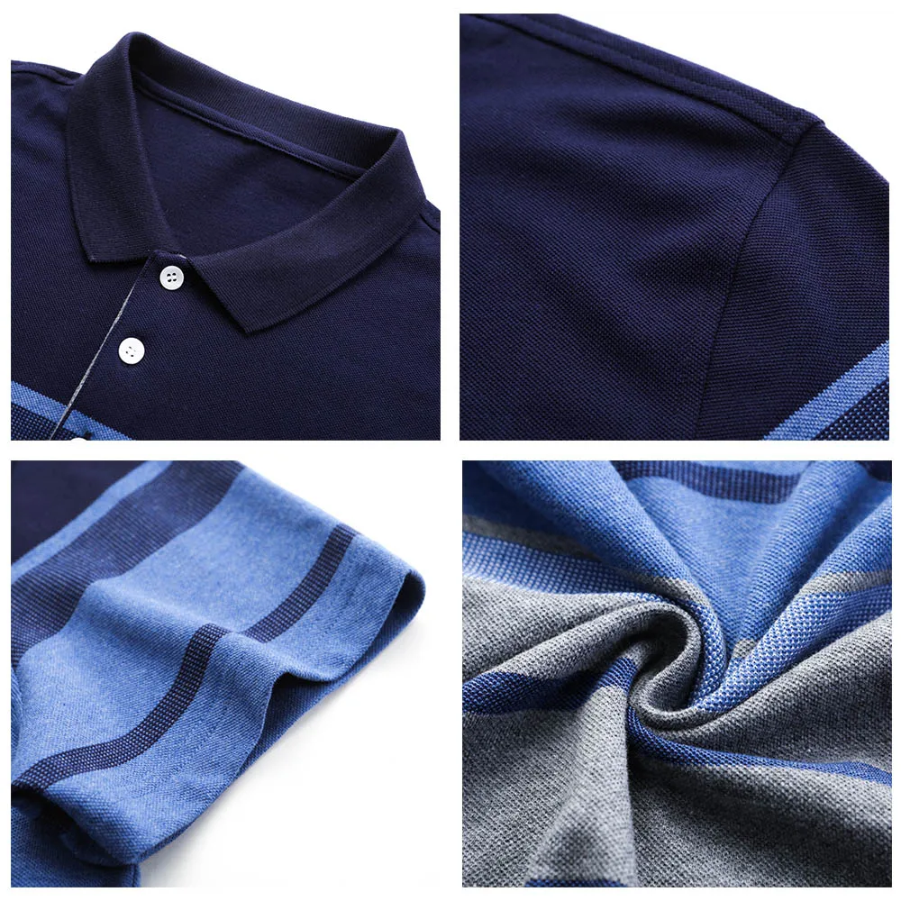 COODRONY Brand Spring Summer Fashion Stripe Short Sleeve Polo-Shirt Men High Quality 100% Cotton Business Casual Cool Top C5185S