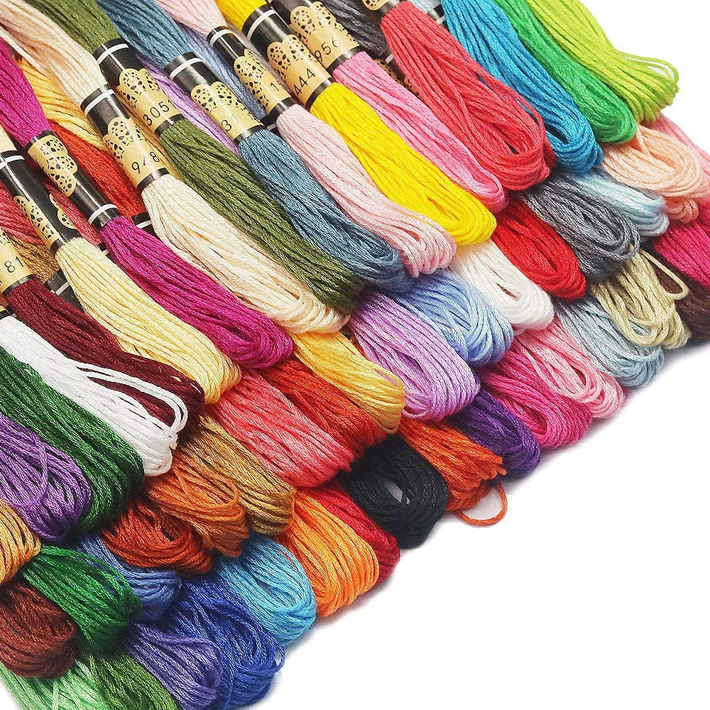 50 шпилек нить для вышивки хлопковое шитье моток пряжи нитки крестом набор нитей