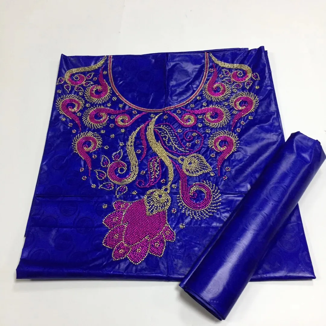 2021 год африканская парча Базина белые камни бусины Гвинея раковина одежда