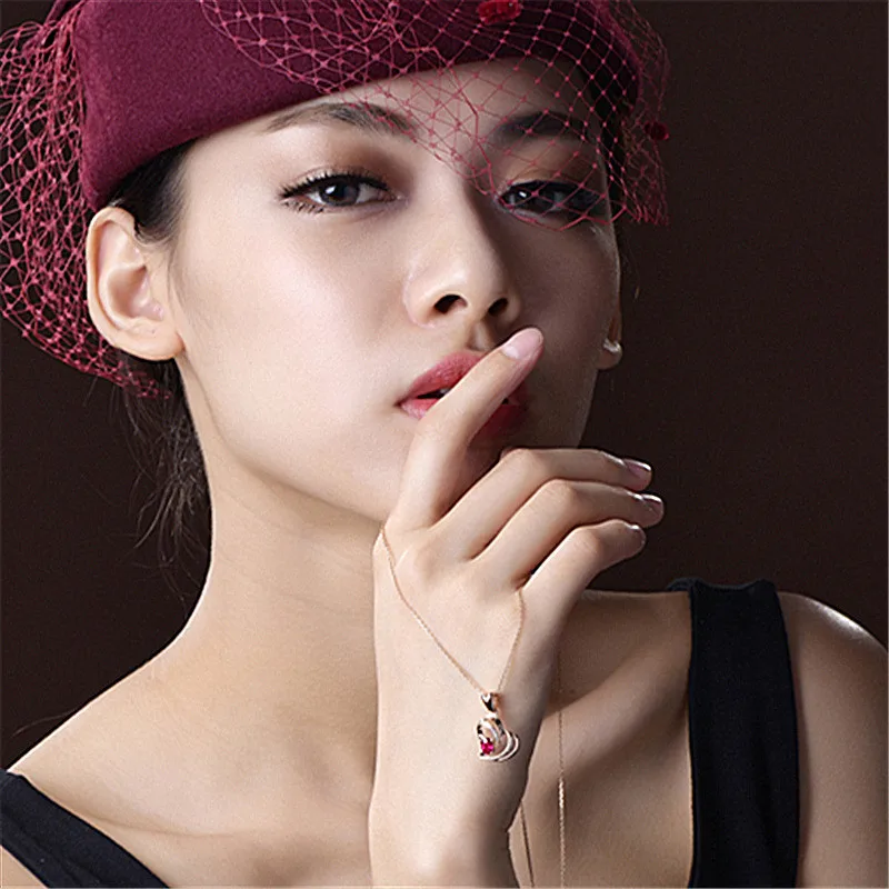 Цепочка из розового золота для женщин Стильное ожерелье с классической