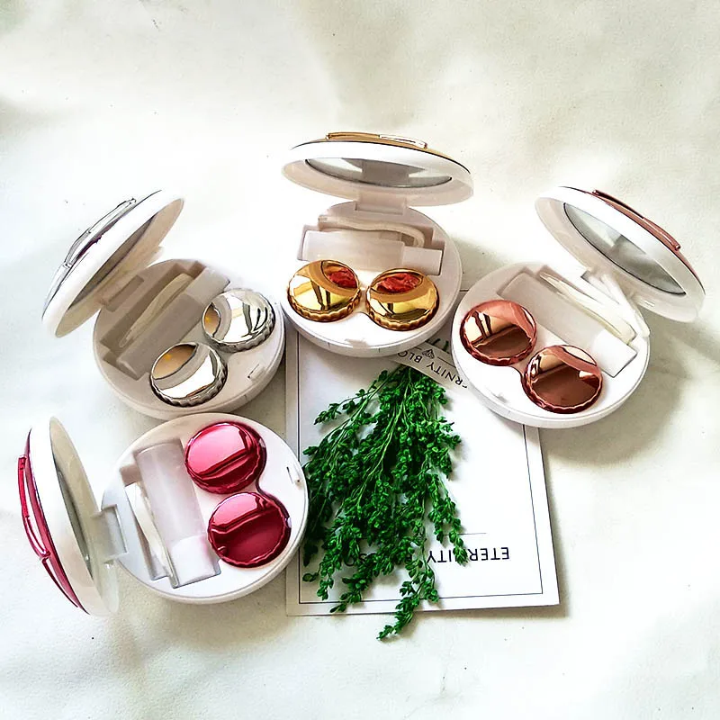 Футляр для очков и контактных линз чехол Дорожный комплект с держателем дорожные