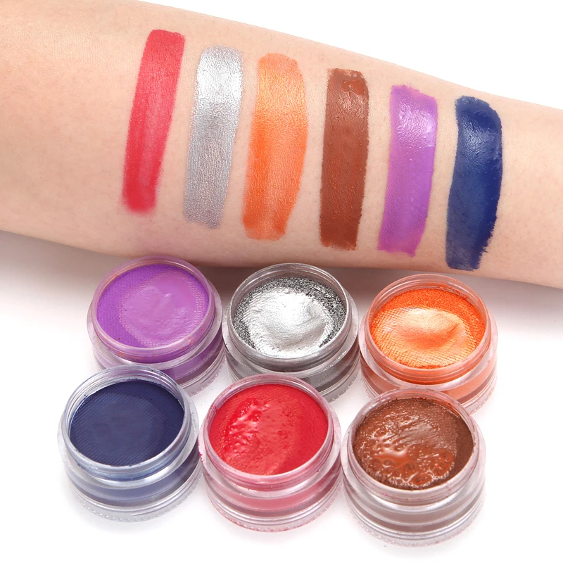 

6pcs/set Face Painting Flash Tattoo Face Body Paint Oil Painting Art Halloween Party Fancy Dress Beauty Makeup Face Paint Tools